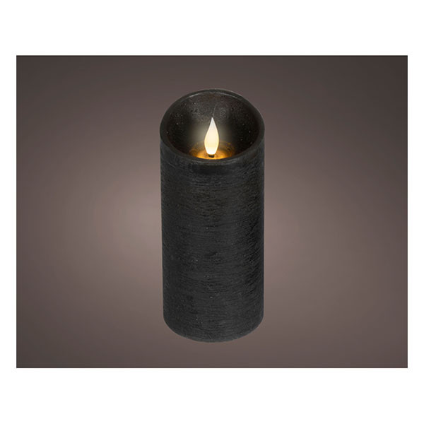 Lumineo Led kaars | Lumineo | Ø7.5 x 17 cm (Bewegende vlam, Batterijen, Warm wit licht, Zwart) 480715 K151001746 - 2