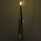 Lumineo Led kaars | Lumineo | Ø 5 x 27.5 cm (Bewegende vlam, Batterijen, Timer, Goud) 487393 K150303165 - 2