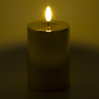 Lumineo Led kaars | Lumineo | Ø 7 x 12.5 cm (Bewegende vlam, Batterijen, Timer, Goud) 487388 K150303160 - 2