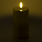 Lumineo Led kaars | Lumineo | Ø 7 x 15 cm (Bewegende vlam, Batterijen, Timer, Goud) 487389 K150303161 - 2