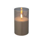 Lumineo Led kaars | Lumineo | 13 cm (In glas, Timer, Smokey) 485351 K151000084 - 2