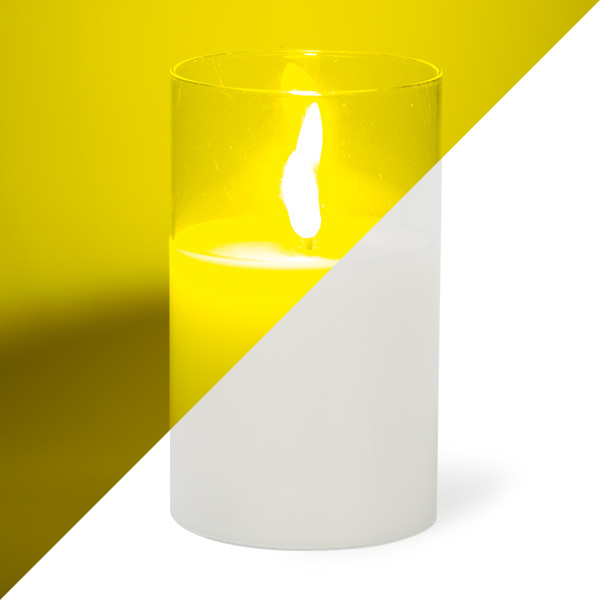 Lumineo Led kaars | Lumineo | 13 cm (In glas, Timer, Wit) 485348 K151000081 - 1