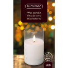Lumineo Led kaars | Lumineo | 13 cm (In glas, Timer, Wit) 485348 K151000081 - 3