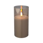 Lumineo Led kaars | Lumineo | 15 cm (In glas, Timer, Smokey) 485352 K151000085 - 2