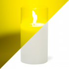 Led kaars | Lumineo | 15 cm (In glas, Timer, Wit)