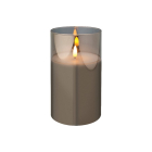 Lumineo Led kaars | Lumineo | 18 cm (In glas, Timer, Smokey) 485359 K151000092 - 2