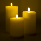 Lumineo Led kaars | Lumineo | 3 stuks (Bewegende vlam, Oplaadbaar, Crème) 487481 K150303166 - 2