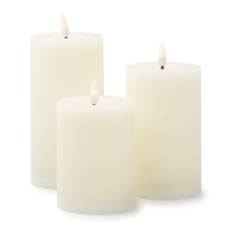 Lumineo Led kaars | Lumineo | 3 stuks (Bewegende vlam, Oplaadbaar, Crème) 487481 K150303166 - 3
