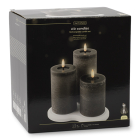 Lumineo Led kaars | Lumineo | 3 stuks (Bewegende vlam, Oplaadbaar, Zwart) 487483 K150303168 - 5