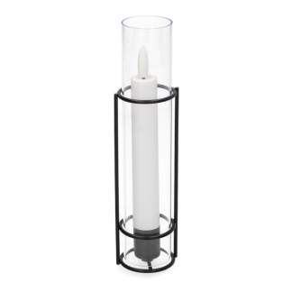 Lumineo Led kaars | Lumineo | 67 cm (Bewegende vlam, Batterijen, Timer, Standaard, Crème, Buiten) 891953 K170105513 - 2