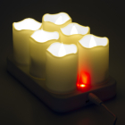 Lumineo Led kaars | Lumineo | 6 stuks (Stompkaars, Bewegende vlam, Oplaadbaar, Wit) 486717 K150303994 - 3