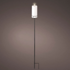 Lumineo Led kaars | Lumineo | 90 cm (Bewegende vlam, Batterijen, Timer, Met standaard, Wit/zwart, Binnen/Buiten) 490252 K150303172 - 2