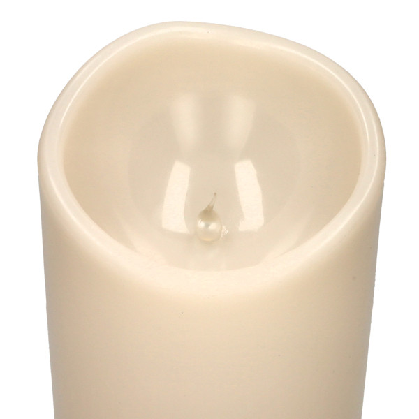 Lumineo Led kaars voor buiten | Lumineo | Ø 12.5  x 20 cm (Vlameffect, Crème) 898865 K170105547 - 3