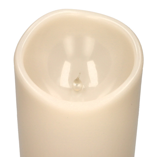 Lumineo Led kaars voor buiten | Lumineo | Ø 12.5  x 25 cm (Vlameffect, Creme) 898866 K170105548 - 3