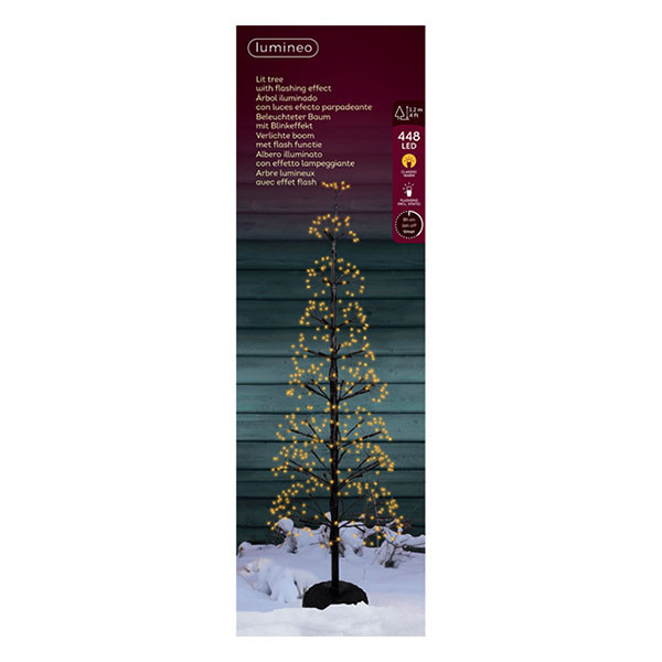 Lumineo Led kerstboom | Lumineo | 1.2 meter (448 micro leds, Fonkelend, Binnen/Buiten, Zwart) 490672 K151001803 - 2