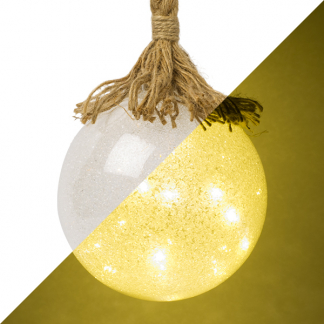Lumineo Lichtbol kerst | Lumineo | Ø 14 cm (30 Micro LEDs, Batterijen, Timer, Binnen) 480249 K151000005 - 