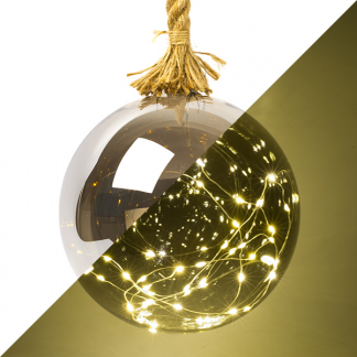 Lumineo Lichtbol kerst | Lumineo | Ø 20 cm (40 Micro leds, Batterijen, Timer, Binnen) 480369 K151000006 - 1