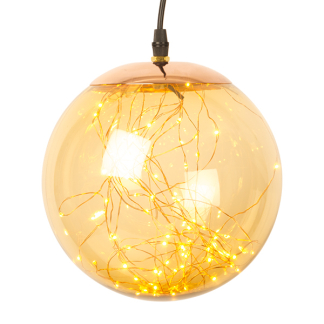 Lumineo Lichtbol kerst | Lumineo | Ø 20 cm (80 Micro LEDs, Amber, Binnen/Buiten) 496053 K151000672 - 