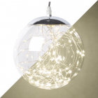 Lumineo Lichtbol kerst | Lumineo | Ø 20 cm (80 Micro LEDs, Zilver, Binnen/Buiten) 496667 K151000137 - 1