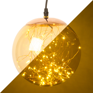 Lumineo Lichtbol kerst | Lumineo | Ø 20 cm (80 Micro leds, Amber, Binnen/Buiten) 496053 K151000672 - 1