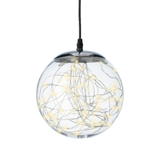 Lumineo Lichtbol kerst | Lumineo | Ø 20 cm (80 Micro leds, Zilver, Binnen/Buiten) 496667 K151000137 - 2