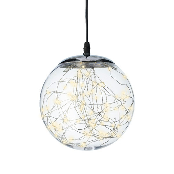 Lumineo Lichtbol kerst | Lumineo | Ø 20 cm (80 micro leds, Zilver, Binnen/Buiten) 496667 K151000137 - 2