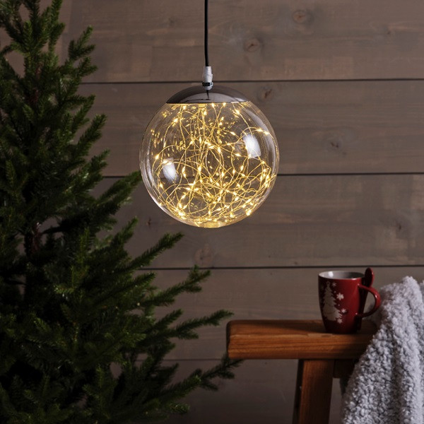 Lumineo Lichtbol kerst | Lumineo | Ø 20 cm (80 micro leds, Zilver, Binnen/Buiten) 496667 K151000137 - 3