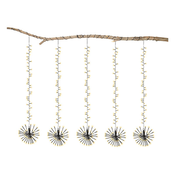 Lumineo Lichtgordijn | Lumineo | 25 x 100 cm (480 leds, Fonkelend, Timer, Binnen/Buiten, Warm wit) 491030 K151001809 - 1