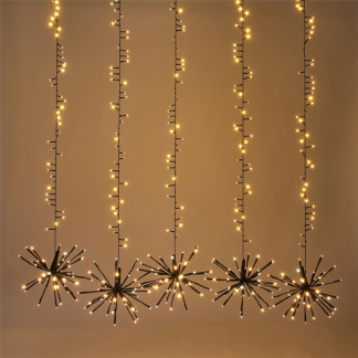 Lumineo Lichtgordijn | Lumineo | 25 x 100 cm (480 leds, Fonkelend, Timer, Binnen/Buiten, Warm wit) 491030 K151001809 - 2