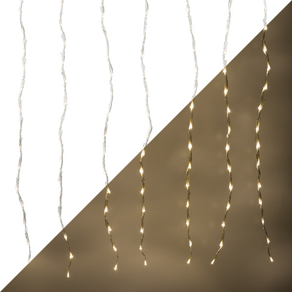 Lumineo Lichtgordijn | Lumineo | 7 meter (220 leds, 5 lichtprogramma's, Binnen/Buiten, Warm wit) 494754 K150303989 - 1