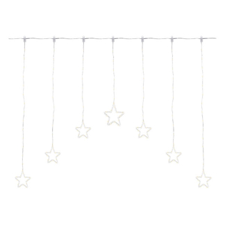 Lumineo Lichtgordijn met sterren | Lumineo | 120 x 115 cm (136 leds, Warm wit, Binnen/Buiten) 490425 K151001796