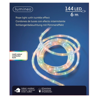 Lumineo Lichtslang | 11 meter | Lumineo (144 leds, 8 lichtprogramma's, Gekleurd, Binnen/Buiten) 492840 K151000012 - 5