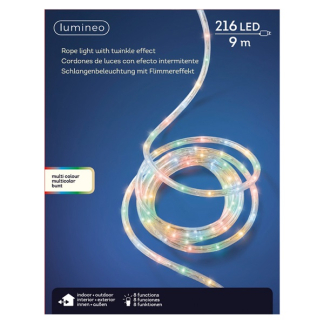 Lumineo Lichtslang | 14 meter (216 leds, 8 lichtfuncties, Binnen/Buiten, Gekleurd) 492844 K151000015 - 5
