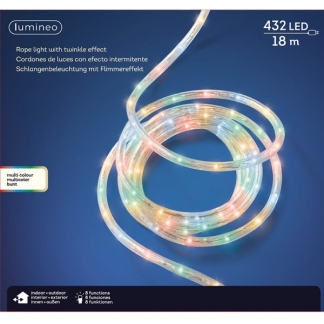 Lumineo Lichtslang | 23 meter (432 leds, 8 lichtfuncties, Binnen/Buiten, Gekleurd) 492848 K151000018 - 5
