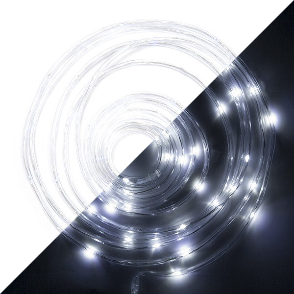 Lumineo Lichtslang op batterijen | 7 meter | Lumineo (50 leds, 8 lichtstanden, Binnen/Buiten, Koud wit) 492835 K151000007 - 1