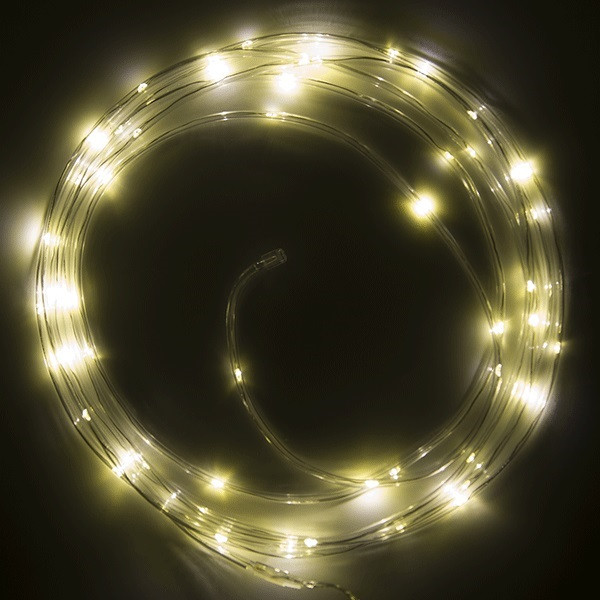 Lumineo Lichtslang op batterijen | 7 meter | Lumineo (50 leds, 8 lichtstanden, Timer, Binnen/Buiten, Warm wit) 492836 K151000008 - 4