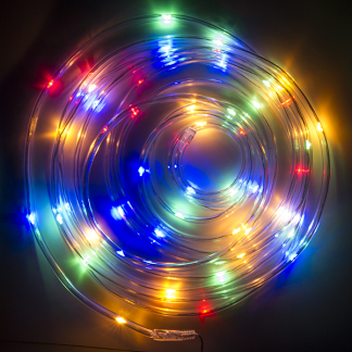 Lumineo Lichtslang op batterijen | 7 meter | Lumineo (50 micro LEDs, 8 lichtstanden, Timer, Gekleurd, Binnen/Buiten) 492837 K151000009 - 