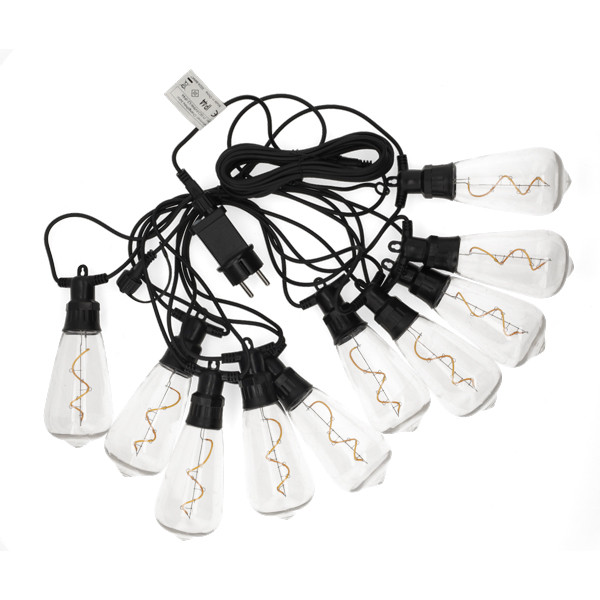 Lumineo Lichtsnoer | Lumineo | 4.5 m (Startsnoer, Koppelbaar, Timer, 10 leds, IP44, Warm Wit) 898448 K170105539 - 1