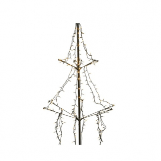 Lumineo Metalen kerstboom met verlichting | 1.35 meter (240 LEDs, Buiten) 493429 K151000126 - 