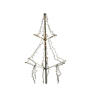 Lumineo Metalen kerstboom met verlichting | 1.35 meter (240 leds, Buiten) 493429 K151000126 - 1