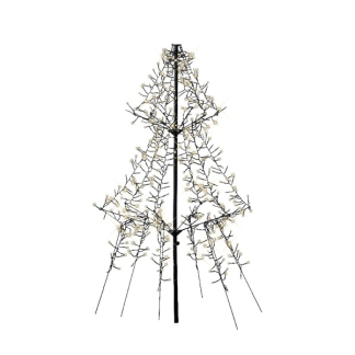 Lumineo Metalen kerstboom met verlichting | 1.35 meter (600 leds, Timer, Buiten) 493443 K151000130 - 2