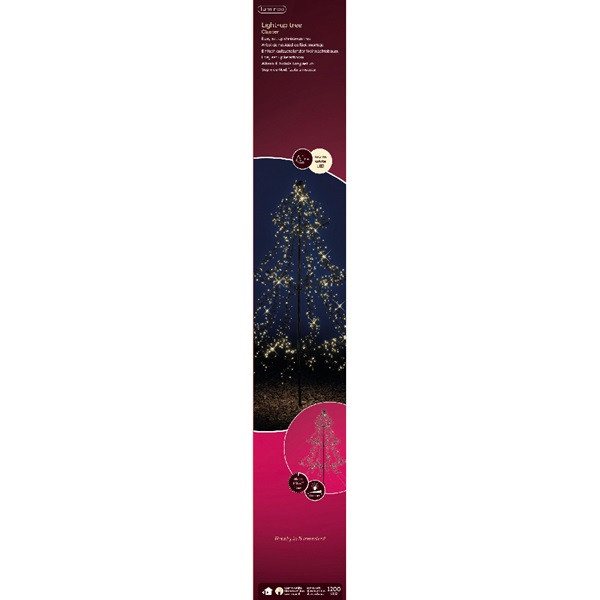 Lumineo Metalen kerstboom met verlichting | 2 meter (1200 LEDs, Timer, Grondspies, Buiten) 493444 K151000131 - 