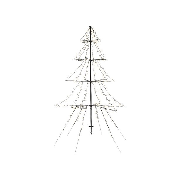 Lumineo Metalen kerstboom met verlichting | 2 meter (1200 leds, Timer, Grondspies, Buiten) 493444 K151000131 - 1