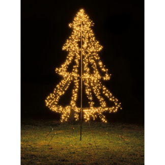 Lumineo Metalen kerstboom met verlichting | 2 meter (1200 leds, Timer, Grondspies, Buiten) 493444 K151000131 - 3