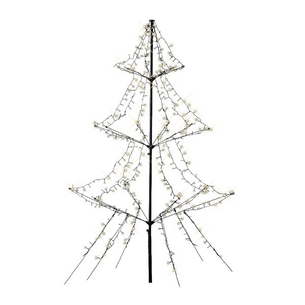 Lumineo Metalen kerstboom met verlichting | 2 meter (420 LEDs, Timer, Grondspies, Buiten) 493430 K151000127 - 
