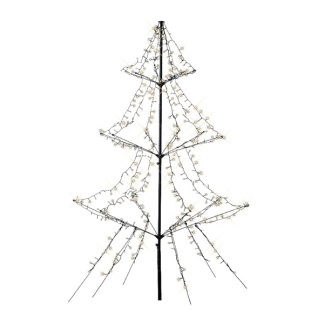 Lumineo Metalen kerstboom met verlichting | 2 meter (420 leds, Timer, Grondspies, Buiten) 493430 K151000127 - 2