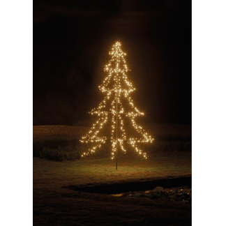 Lumineo Metalen kerstboom met verlichting | 2 meter (420 leds, Timer, Grondspies, Buiten) 493430 K151000127 - 3