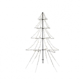 Lumineo Metalen kerstboom met verlichting | 3 meter (1800 LEDs, Timer, Grondspies, Buiten) 493445 K151000132 - 