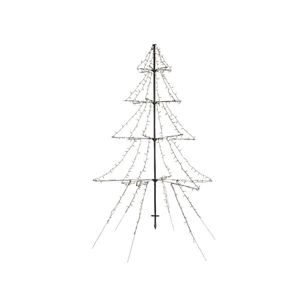 Lumineo Metalen kerstboom met verlichting | 3 meter (1800 leds, Timer, Grondspies, Buiten) 493445 K151000132 - 1