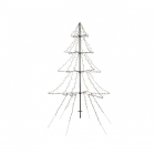 Metalen kerstboom met verlichting | 3 meter (1800 leds, Timer, Grondspies, Buiten)